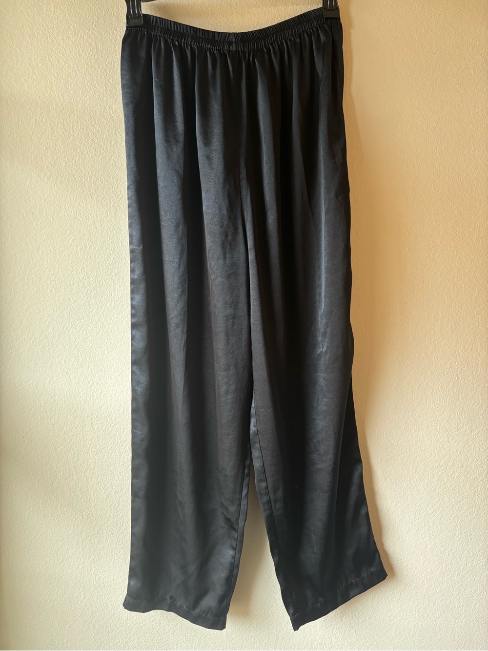 Vintage Victoria's Secret gold tag black satin pants